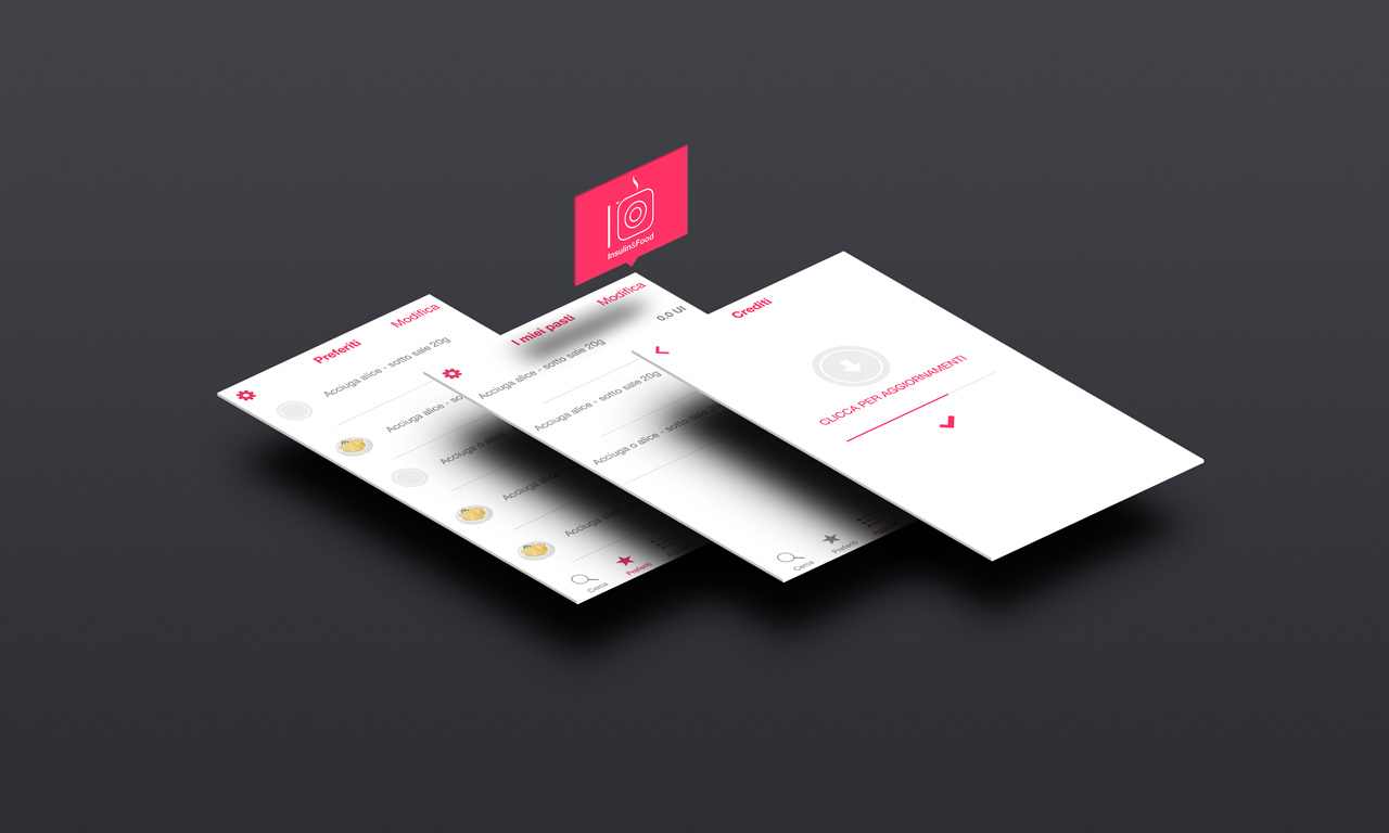 Gravida's project iOS interface design for an insulin app for MeTeDa